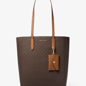 Vincent Large Signature Logo Tote Bag with Card Case