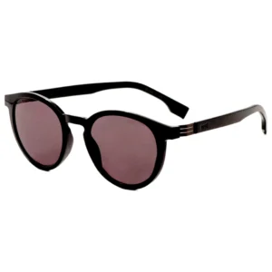 Men's Black Round Sunglasses
