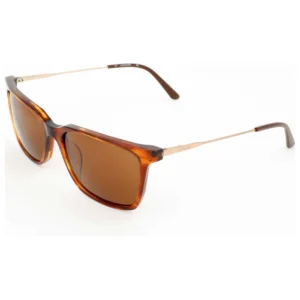 Men's Brown Rectangular Sunglasses