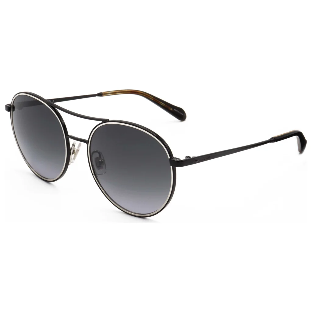 Unisex Black Round Sunglasses