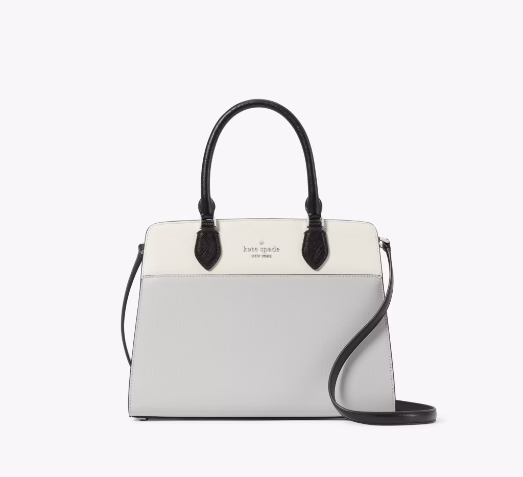 Madison Colorblock Saffiano Leather Medium Satchel