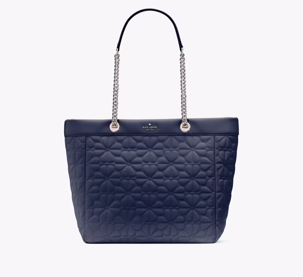 Spade Flower Quilted Fabric XL Tote