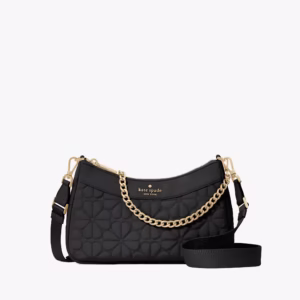 Spade Flower Quilted Fabric Convertible Crossbody