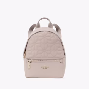 Spade Flower Quilted Fabric Small Backpack