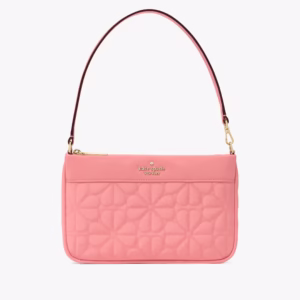 Spade Flower Quilted Fabric Convertible Wristlet