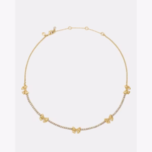 Bling And Bows Bow Tennis Necklace