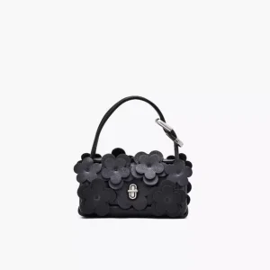 THE DAISY APPLIQUE MINI DUAL BAG/ Black