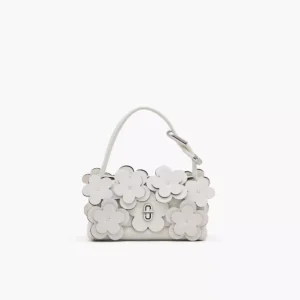 THE DAISY APPLIQUE MINI DUAL BAG/ White