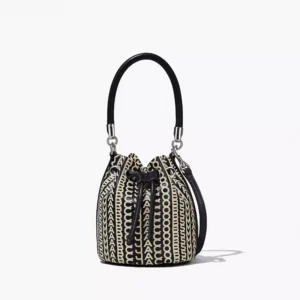 THE MONOGRAM LEATHER MINI BUCKET BAG