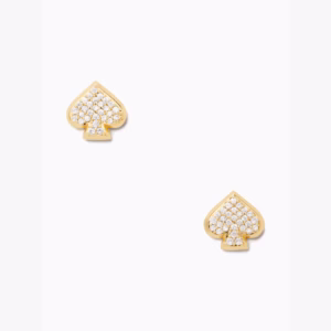 Everyday Spade Pave Studs Gold