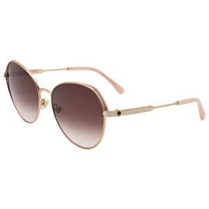 Women's Rose Gold Round Sunglasses