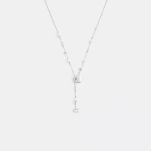 Open Circle Heart Y Necklace