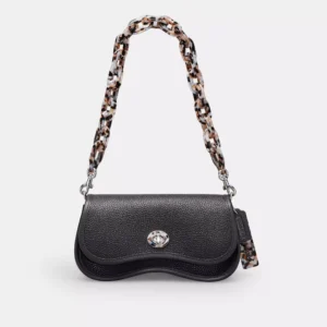 Wavy Dinky Bag In Coachtopia Leather/ Black
