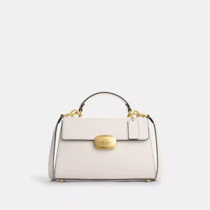 Eliza Top Handle Bag/ White