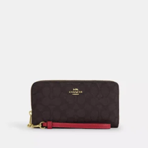 Long Zip Around Wallet In Signature Canvas