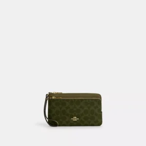 Double Zip Wallet In Signature Canvas